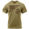 Imagine US Marines / USMC Eagle, Globe, & Anchor T Shirt Coyote Brown Pana la 3XL