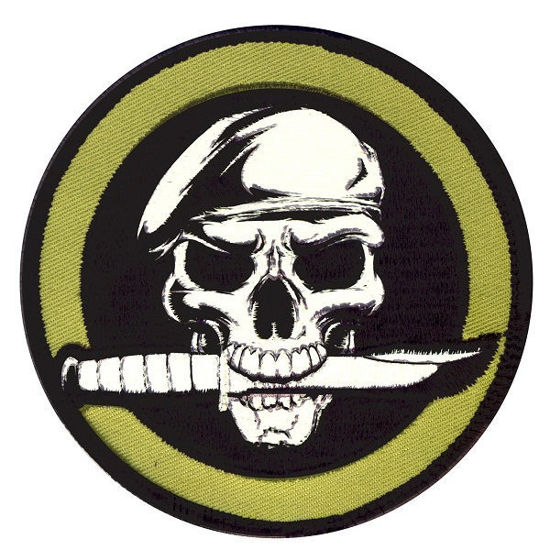Imagine Emblema Brodata / Patch Militar Skull & Knife