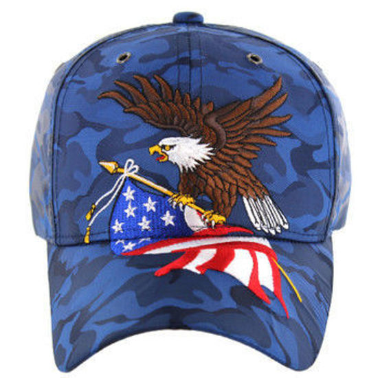 Imagine Click to enlarge SAPCA AMERICAN USA EAGLE & FLAG BLUE CAMO CODE 3032